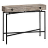 Table console en MDF/stratifié et métal noir avec 1 grand tiroir - I 3453-3454-3455