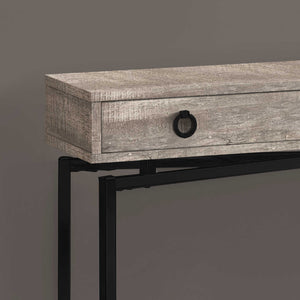 Table console en MDF/stratifié et métal noir avec 1 grand tiroir - I 3453-3454-3455
