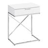 Table d'appoint en MDF/stratifié et métal chromé avec 1 tiroir - I 3470-3471-3474-3475
