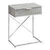 Table d'appoint en MDF/stratifié et métal chromé avec 1 tiroir - I 3470-3471-3474-3475