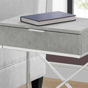 Table d'appoint en MDF/stratifié et métal chromé avec 1 tiroir - I 3470-3471-3474-3475