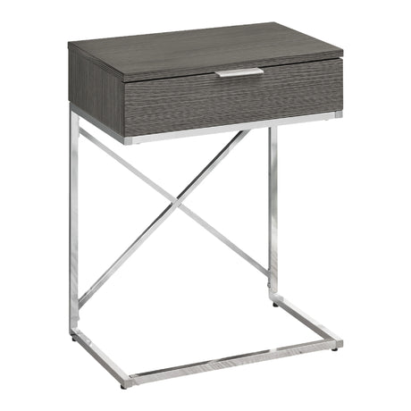 Table d'appoint en MDF/stratifié et métal chromé avec 1 tiroir - I 3470-3471-3474-3475