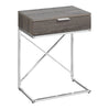 Table d'appoint en MDF/stratifié et métal chromé avec 1 tiroir - I 3470-3471-3474-3475