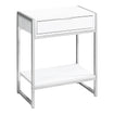 Table d'appoint en MDF/stratifié et métal chromé avec 1 tiroir - I 3480-3481