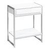 Table d'appoint en MDF/stratifié et métal chromé avec 1 tiroir - I 3480-3481
