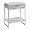Table d'appoint en MDF/stratifié et métal chromé avec 1 tiroir - I 3480-3481