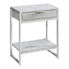 Table d'appoint en MDF/stratifié et métal chromé avec 1 tiroir - I 3480-3481