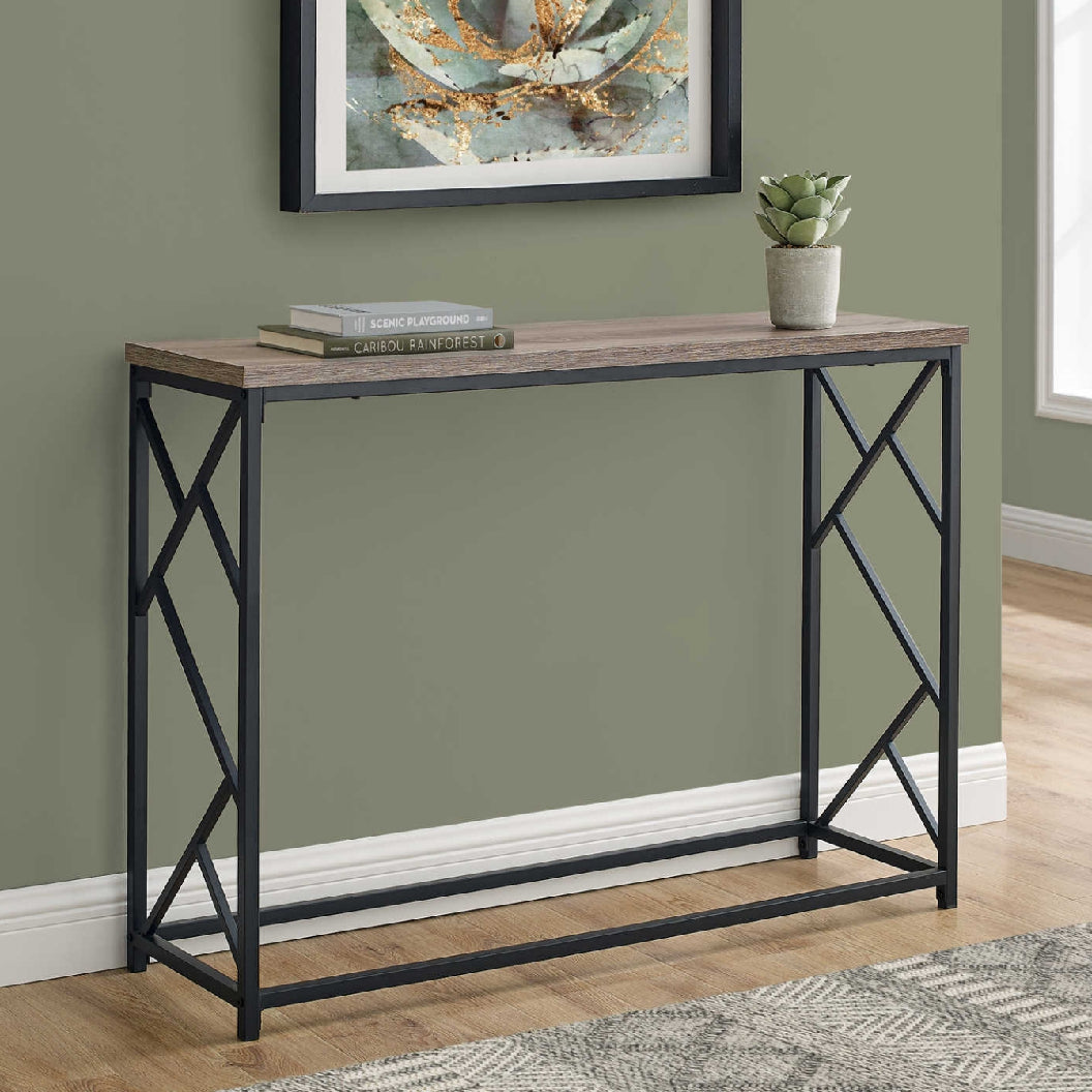 Table console en MDF/stratifié et métal - I 3532-3533-3534