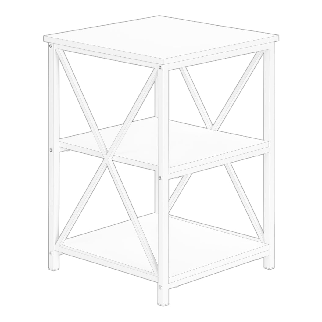 Table d'appoint en MDF/stratifié et métal - I 3596-3597-3599