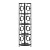 Étagère de coin en métal avec 4 tablettes en MDF/stratifié - I 3610-3611-3612-3613