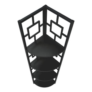 Étagère de coin en métal avec 4 tablettes en MDF/stratifié - I 3610-3611-3612-3613