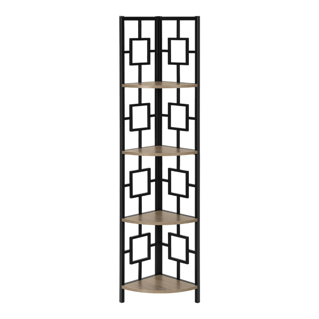 Étagère de coin en métal avec 4 tablettes en MDF/stratifié - I 3610-3611-3612-3613