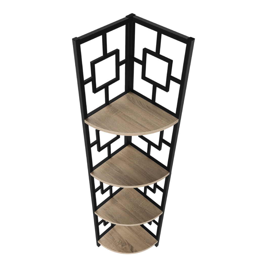 Étagère de coin en métal avec 4 tablettes en MDF/stratifié - I 3610-3611-3612-3613