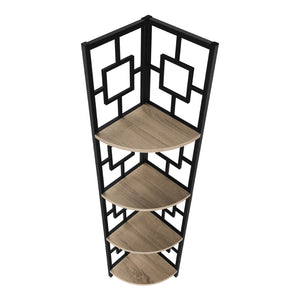 Étagère de coin en métal avec 4 tablettes en MDF/stratifié - I 3610-3611-3612-3613