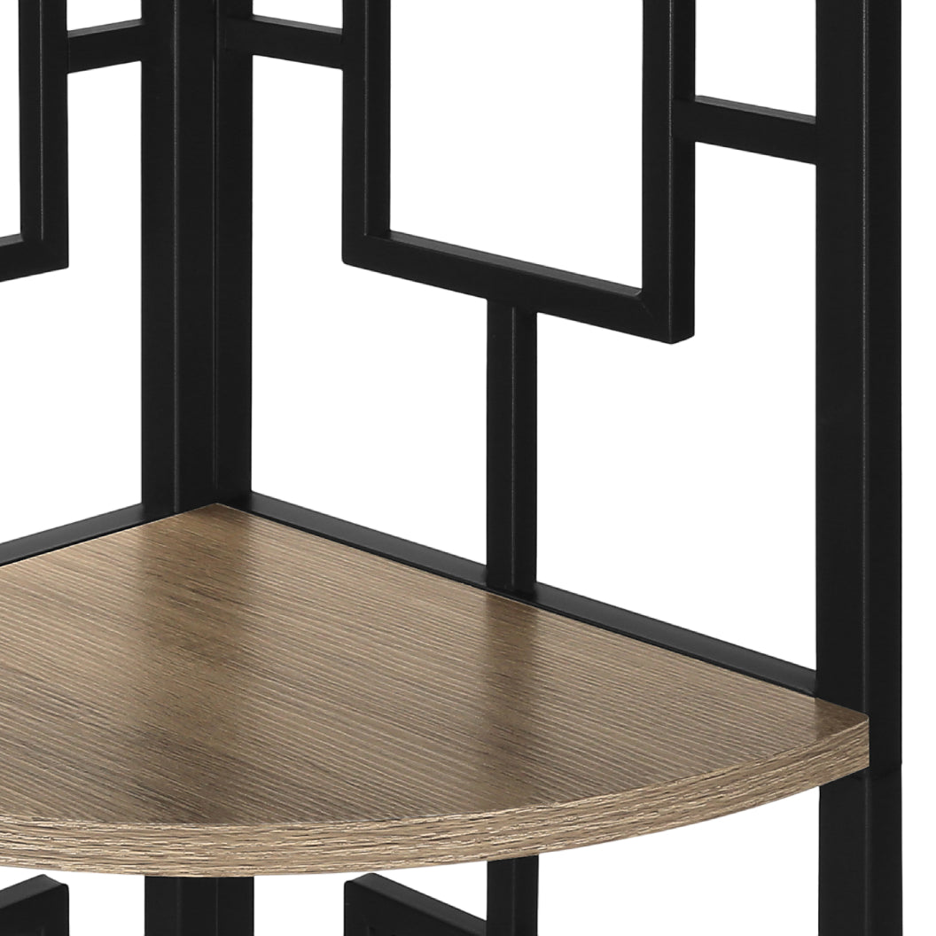 Étagère de coin en métal avec 4 tablettes en MDF/stratifié - I 3610-3611-3612-3613