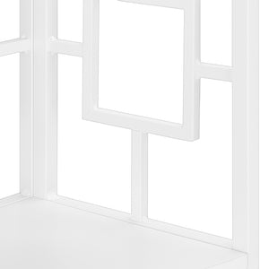 Étagère de coin en métal avec 4 tablettes en MDF/stratifié - I 3610-3611-3612-3613