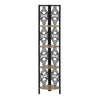 Étagère de coin en métal avec 4 tablettes en MDF/stratifié - I 3621-3622-3623