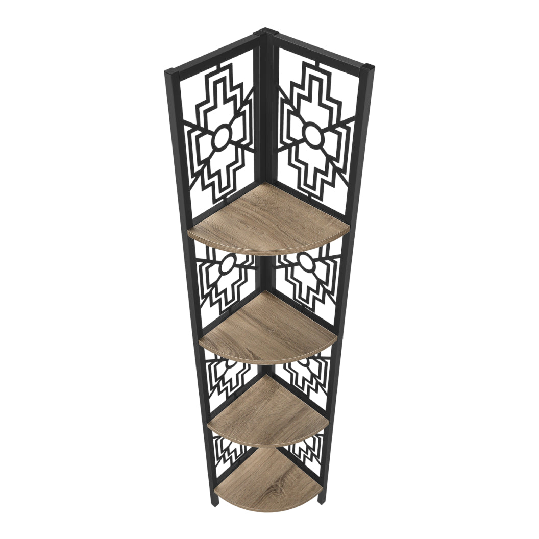 Étagère de coin en métal avec 4 tablettes en MDF/stratifié - I 3621-3622-3623