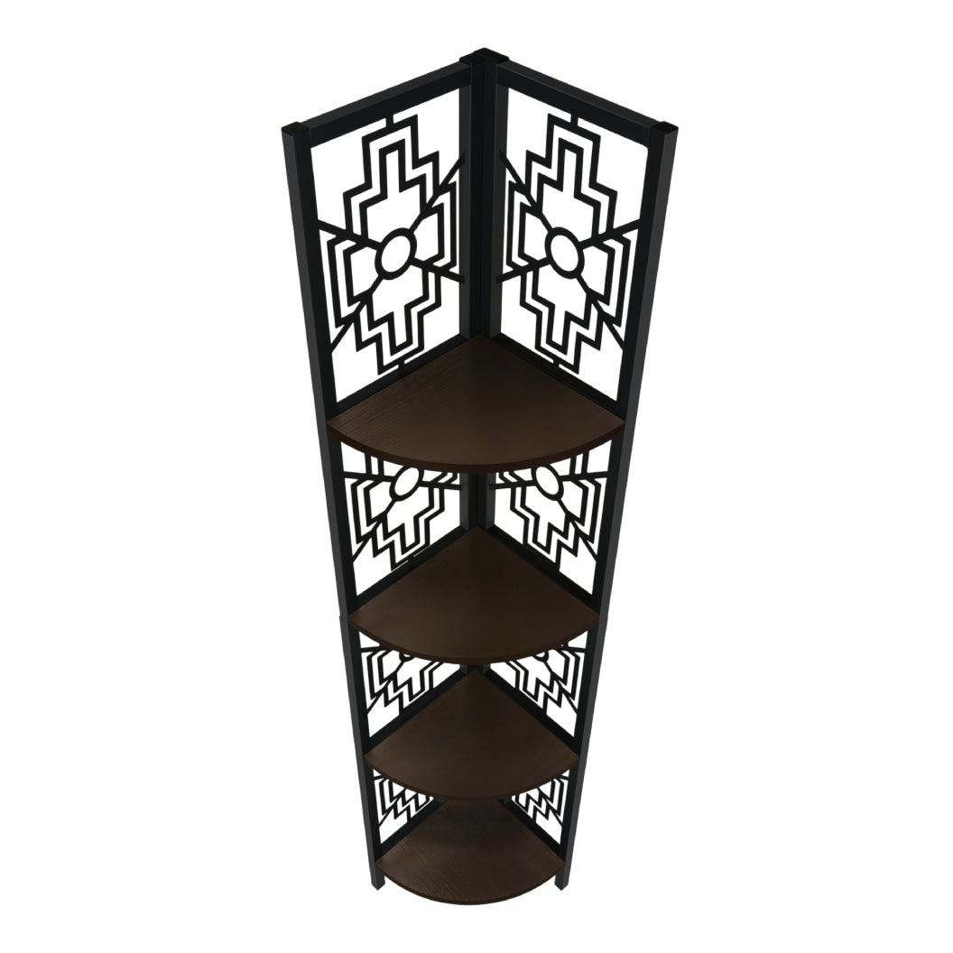 Étagère de coin en métal avec 4 tablettes en MDF/stratifié - I 3621-3622-3623