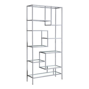 Étagère en métal avec 9 tablettes en verre trempé - I 7158-7159