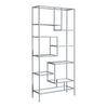 Étagère en métal avec 9 tablettes en verre trempé - I 7158-7159