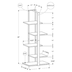 Étagère en métal avec 5 tablettes en MDF/stratifié - I 7232-7233