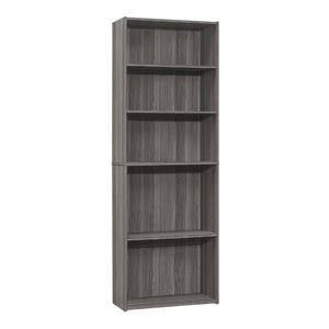 Bibliothèque en MDF/stratifié avec 5 tablettes - I 7467-7468-7469-7470