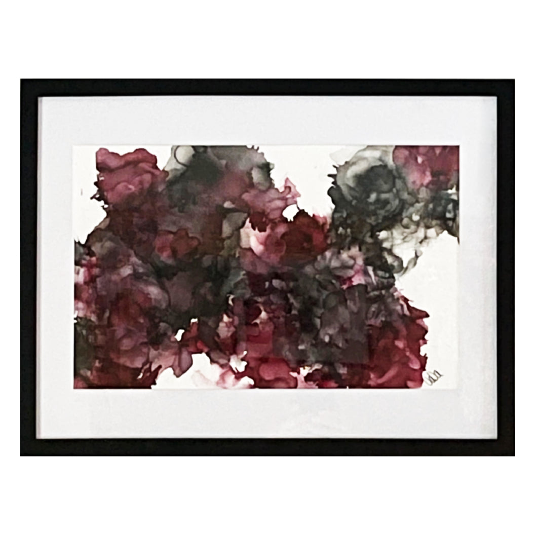Toile 21,25 x 16,25 po avec un cadre noir - Rubis