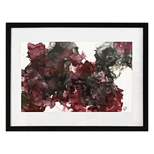 Toile 21,25 x 16,25 po avec un cadre noir - Rubis
