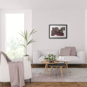 Toile 21,25 x 16,25 po avec un cadre noir - Rubis