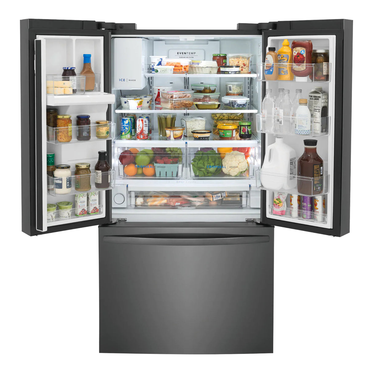 Réfrigérateur portes françaises Inox noir 36po