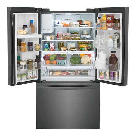 Réfrigérateur portes françaises Inox noir 36po