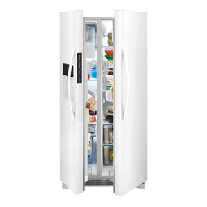 Réfrigérateur côte à côte 33 po, 22,3 pi³ Blanc avec distributeur externe d'eau et glaçons