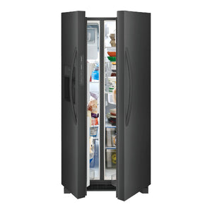 Réfrigérateur côte à côte 33 po, 22,3 pi³ Inox noir avec Distributeur externe d'eau et glaçons