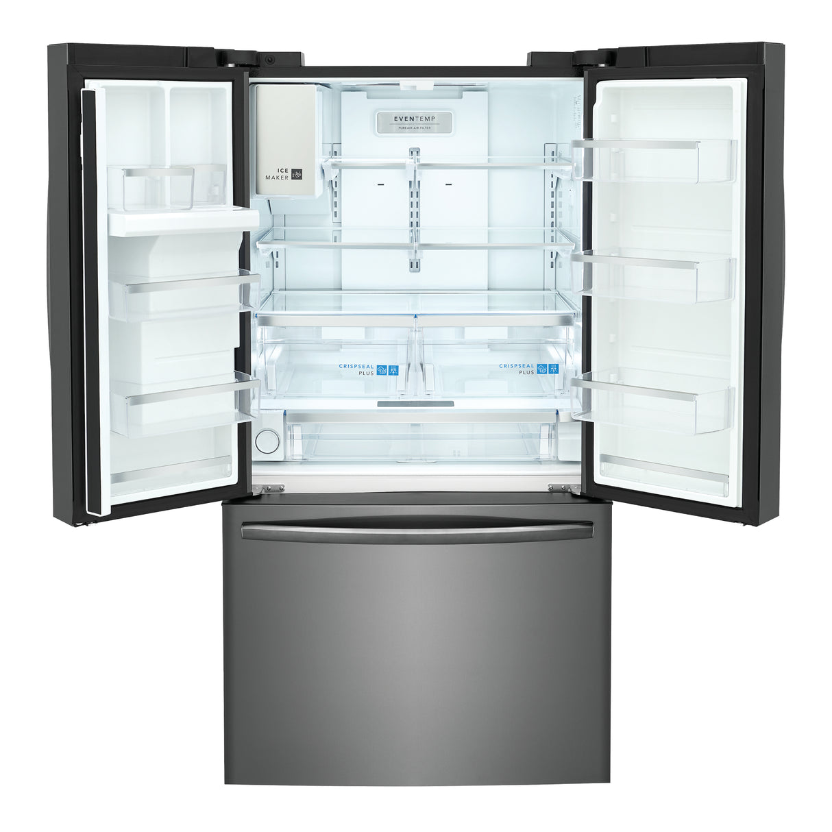 Réfrigérateur portes françaises Inox noir 36po
