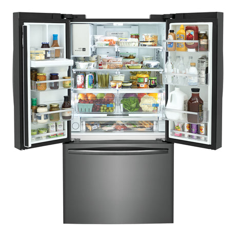 Réfrigérateur portes françaises Inox noir 36po