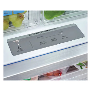 Réfrigérateur porte française 36 po, 27,8 pi³ Inox noir 3 portes avec distributeur externe d'eau et glaçons
