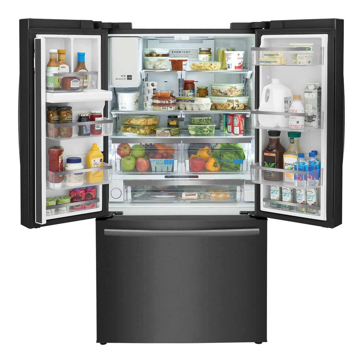 Réfrigérateur portes françaises Inox noir 36po