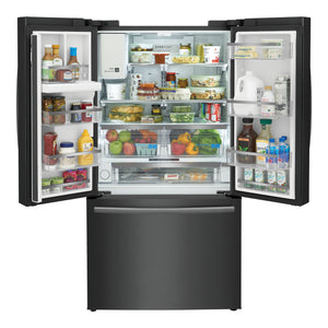 Réfrigérateur portes françaises Inox noir 36po