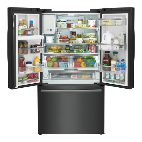 Réfrigérateur portes françaises Inox noir 36po