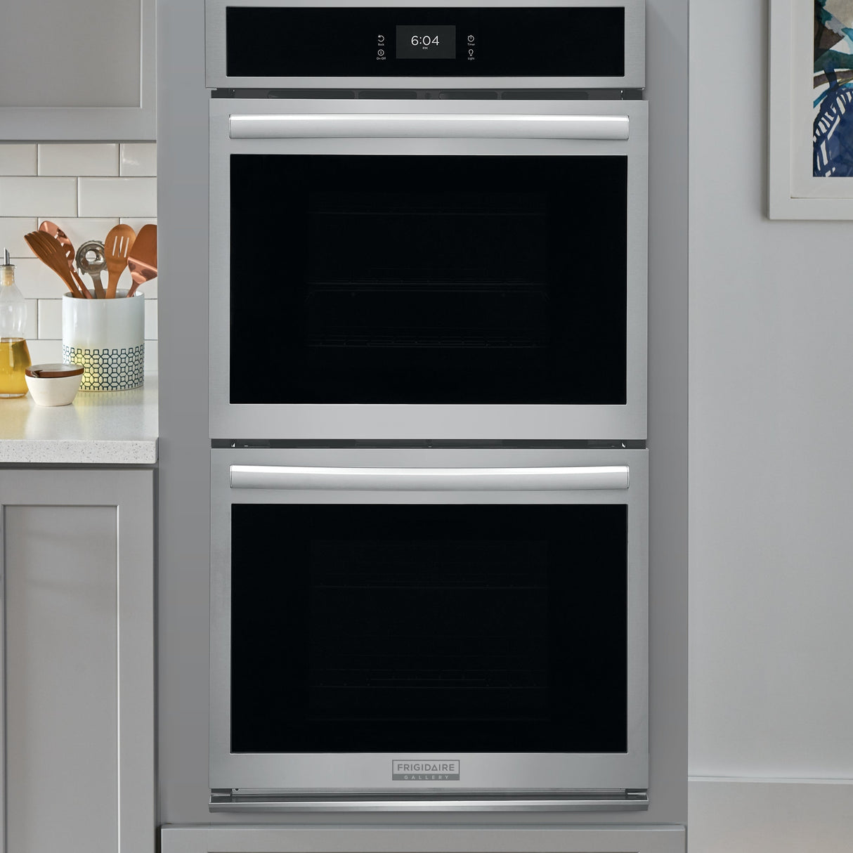 Four encastrable double 27 po. Inox