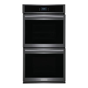 Four encastrable double 27 po. Inox noir 7,6 pi³