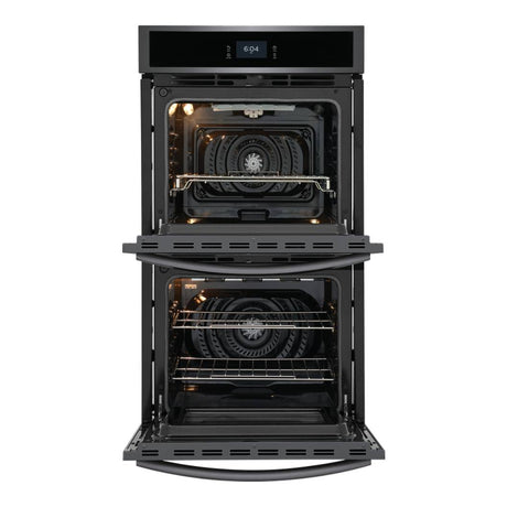 Four encastrable double 27 po. Inox noir 7,6 pi³