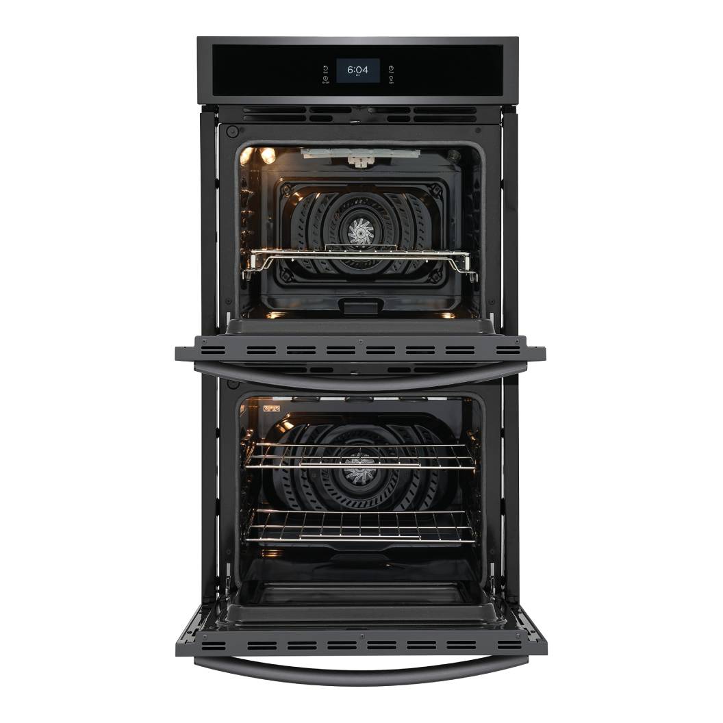 Four encastrable double 27 po. Inox noir 7,6 pi³