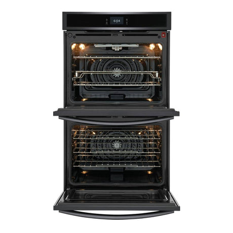 Four encastrable double 30 po. Inox noir 10,6 pi³