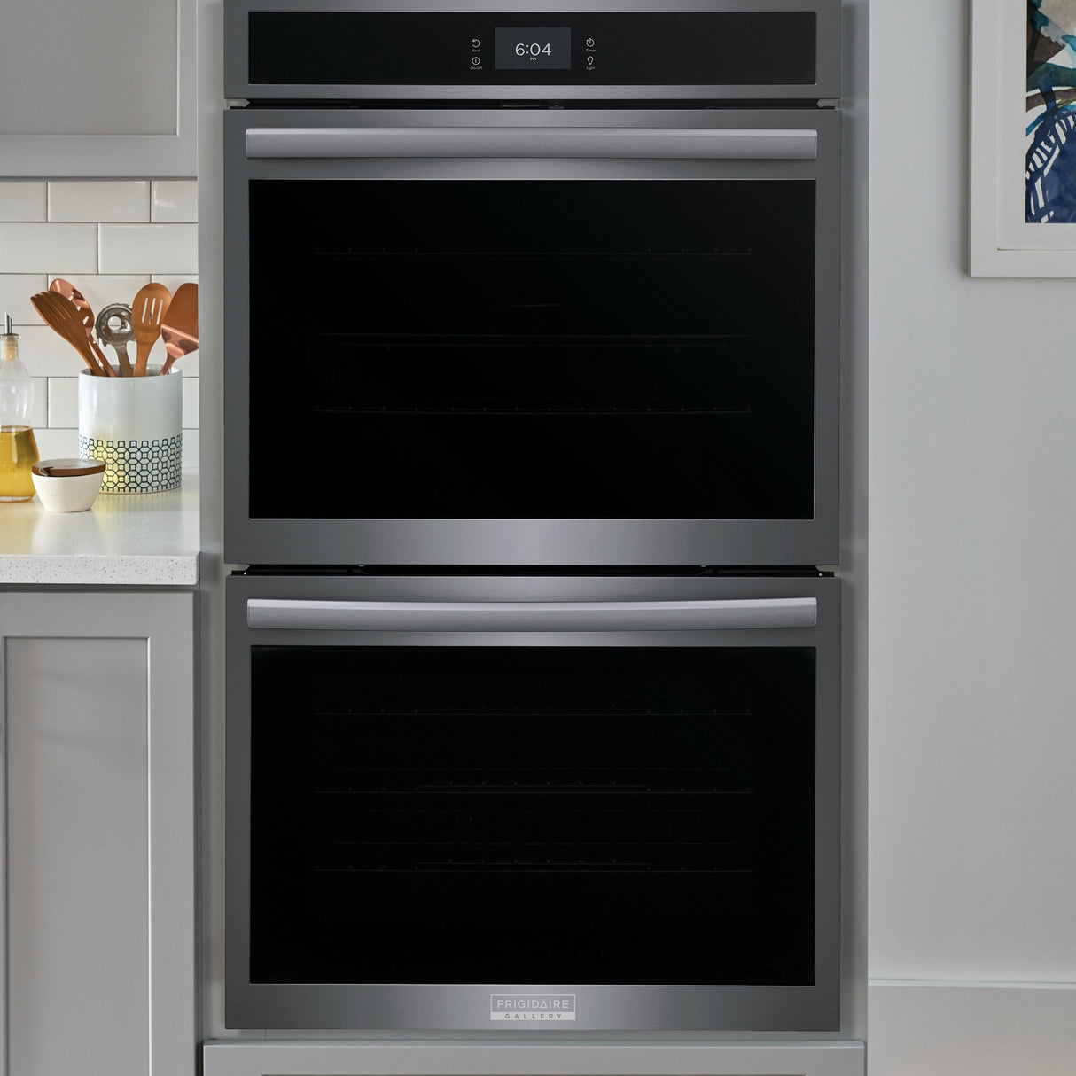 Four encastrable double 30 po. Inox noir 10,6 pi³