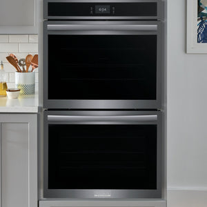 Four encastrable double 30 po. Inox noir 10,6 pi³