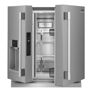 Réfrigérateur 4 portes à 2 battants à profondeur comptoir 36 po, 21,4 pi³ Inox avec Compartiment réfrigérant convertible