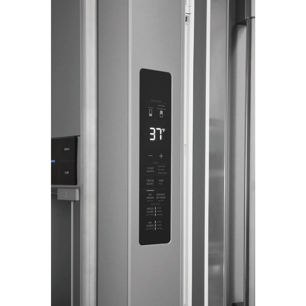Réfrigérateur 4 portes à 2 battants à profondeur comptoir 36 po, 21,4 pi³ Inox avec Compartiment réfrigérant convertible