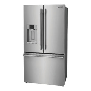 Réfrigérateur porte française 36 po, 22,6 pi³ Inox 3 portes avec distributeur externe d'eau et glaçons